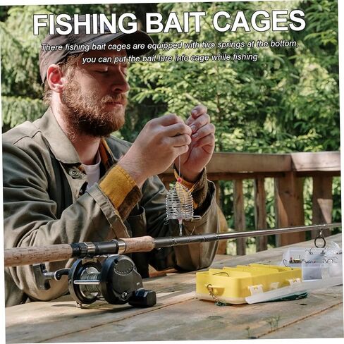 1 Pcs Stainless Steel Fishing Bait Trap Cage Feeder Basket Holder Coarse Lure Feeder Catfish Lure Cage Carp Basket Fishing Tackle (Medium, 4.8x4cm) in Saudi Arabia