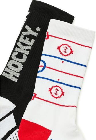 ChalkTalkSPORTS Hockey Woven Mid-Calf Sock Set - Rink & Eat Sleep Hockey (Little Kid/Big Kid/Adult) in Kuwait