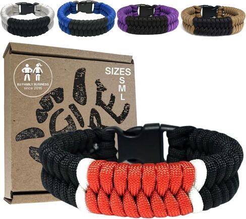 BJJ Belt Bracelet, Jiu Jitsu Gifts for Men and Women, Paracord Martial Arts Accessory (White, Blue, Purple, Brown, Black) in Saudi Arabia