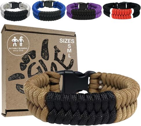 BJJ Belt Bracelet, Jiu Jitsu Gifts for Men and Women, Paracord Martial Arts Accessory (White, Blue, Purple, Brown, Black) in Saudi Arabia