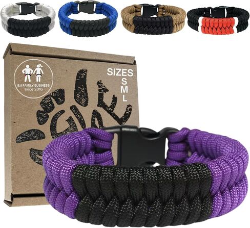 BJJ Belt Bracelet, Jiu Jitsu Gifts for Men and Women, Paracord Martial Arts Accessory (White, Blue, Purple, Brown, Black) in Saudi Arabia