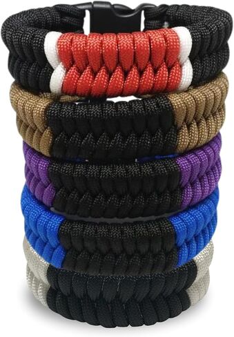BJJ Belt Bracelet, Jiu Jitsu Gifts for Men and Women, Paracord Martial Arts Accessory (White, Blue, Purple, Brown, Black) in Saudi Arabia