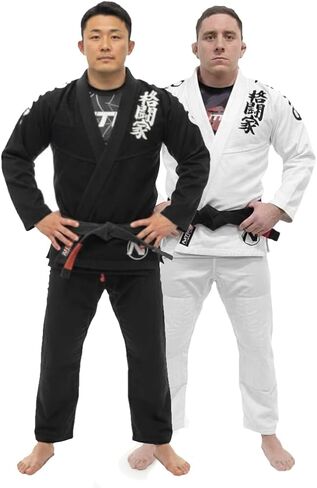 Japanese Premium Adult BJJ Gi | Black/White Brazilian Jiu Jitsu | Lightweight 380GSM | Japan Oni Kanji in Saudi Arabia