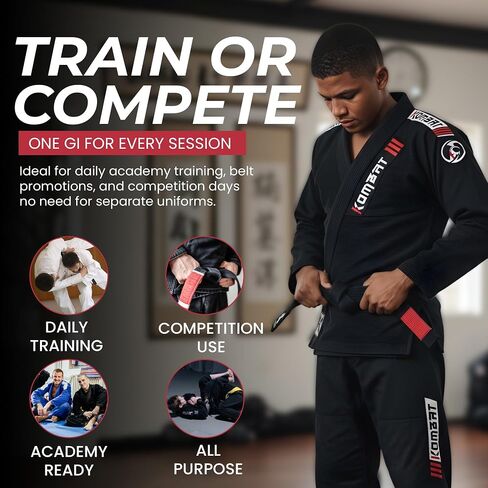 KOMBAT USA Kids BJJ Gi – IBJJF Approved Ultra-Light Brazilian Jiu Jitsu Uniform for Boys & Girls in Saudi Arabia