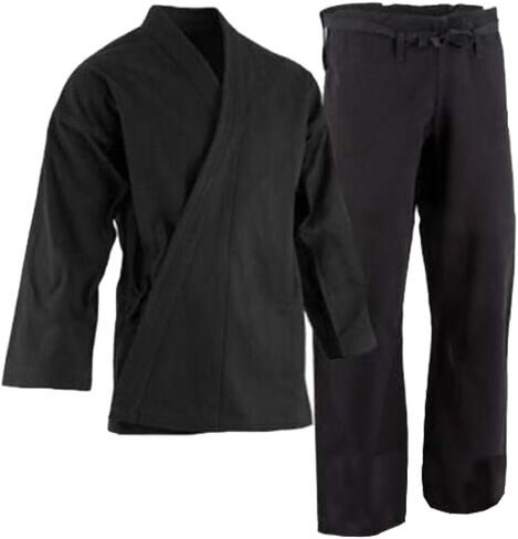 TMA Professional Kimono - Heavyweight Karate Canvas Uniform - 100% Advanced Cotton Karate Gi 12 oz Adult and Kids Black in Kuwait