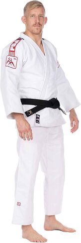 FUJI USA Judo Single Weave Judo Gi Uniform & White Belt - Kids & Adults Cotton Training Gi for Karate, White, Size 00 in Kuwait