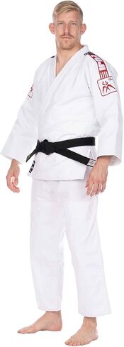FUJI USA Judo Single Weave Judo Gi Uniform & White Belt - Kids & Adults Cotton Training Gi for Karate, White, Size 00 in Kuwait