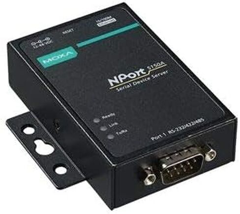 Moxa NPort 5130A-T Device -1-Port RS-422/485 Device Server, 10/100M Ethernet,1.5 kV (Built-in), DB9 Male, -40 to 75°C (Power Supply: PWR-12150-USJP-SA-T not Included) in Saudi Arabia