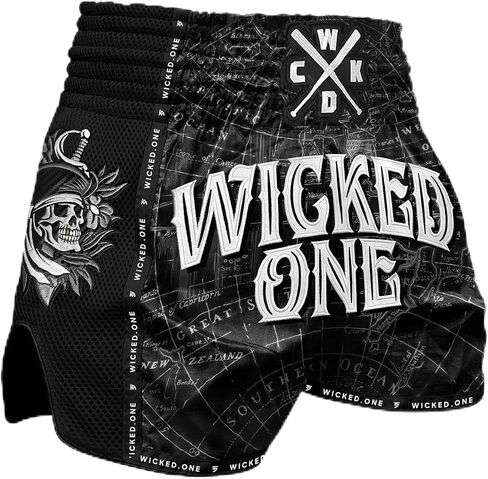 Muay Thai Shorts, Hacker Black Design, Combat Sports Gear in Kuwait