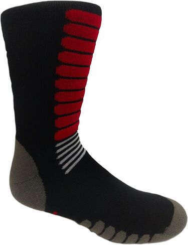 Eurosock Jr. Ski Supreme Socks- 0412J (Black/Red, XX-Small) in Kuwait
