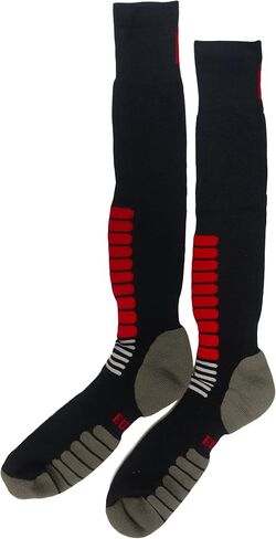 Eurosock Jr. Ski Supreme Socks- 0412J (Black/Red, XX-Small) in Kuwait