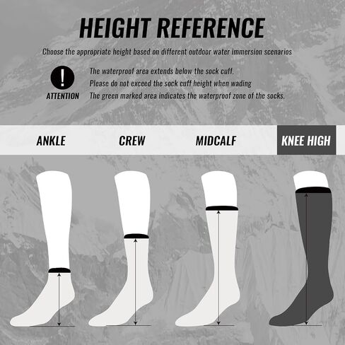 Waterproof Socks,Merino Wool,Knee High,Skiing & Snowboarding,Cold Weather Winter Thermal Warm Socks in Saudi Arabia