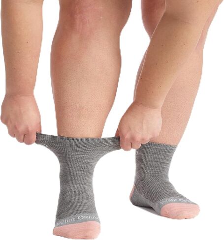 Wide Open Women's Lightweight Quarter Socks – Non-Binding Merino Wool Lifestyle Socks for Wide Feet in Saudi Arabia