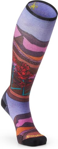 Smartwool Women's Ski Zero Cushion Floral Field Print Over The Calf Socks in Kuwait