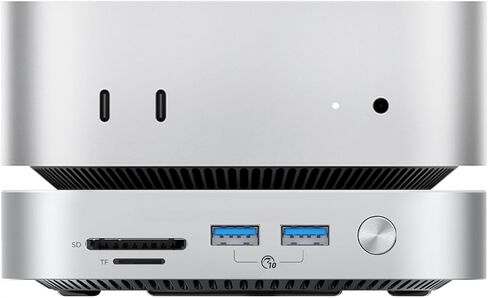 ORICO Mac mini M4 1 TB Storage & Docking Station, External SSD 5Gbps(460MB/s), USB A* 4, USB-C, SD/TF 3.0, 3.5mm Audio, Cable * 2 - M4SE in Kuwait
