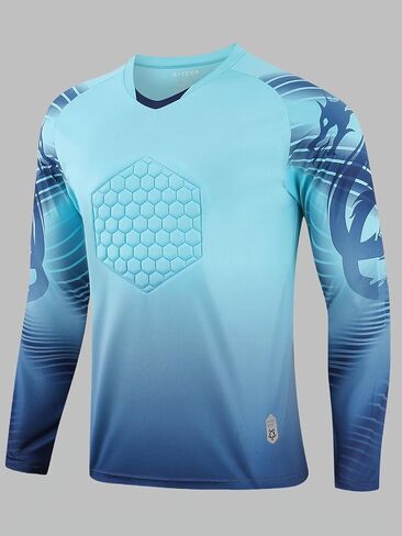 Multi Padded Soccer-Balls Goalkeeper Jersey,World Cup Long Sleeve Goalie Soccer Mens Goalkeeper Jersey,Team Training Uniform in Kuwait