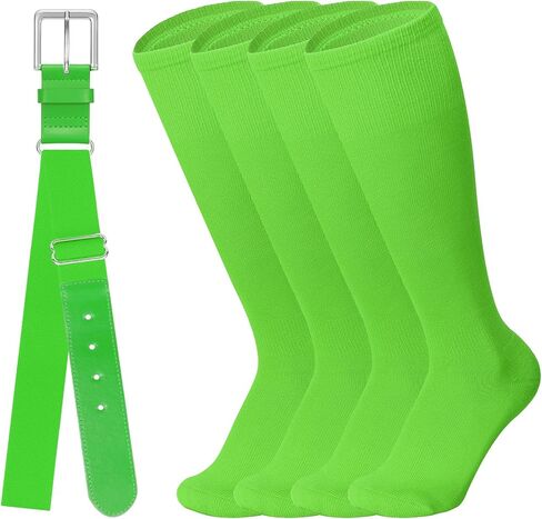 Baseball Softball Belt & Socks Combo Set for Youth and Adult (2 Pairs of Socks & 1 Belt) in Saudi Arabia