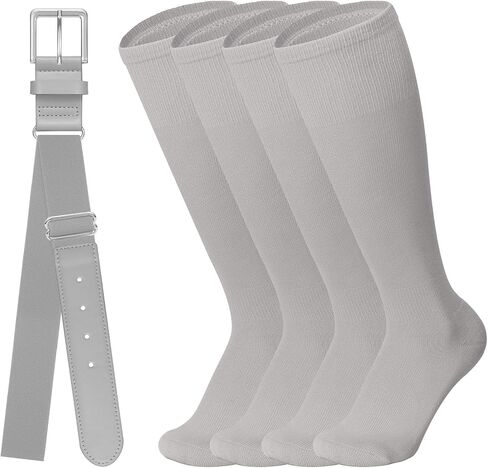 Baseball Softball Belt & Socks Combo Set for Youth and Adult (2 Pairs of Socks & 1 Belt) in Saudi Arabia
