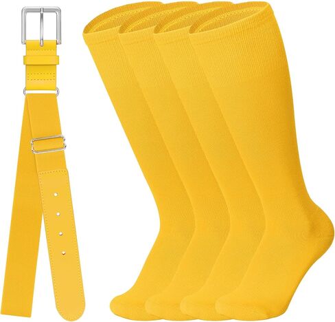 Baseball Softball Belt & Socks Combo Set for Youth and Adult (2 Pairs of Socks & 1 Belt) in Saudi Arabia