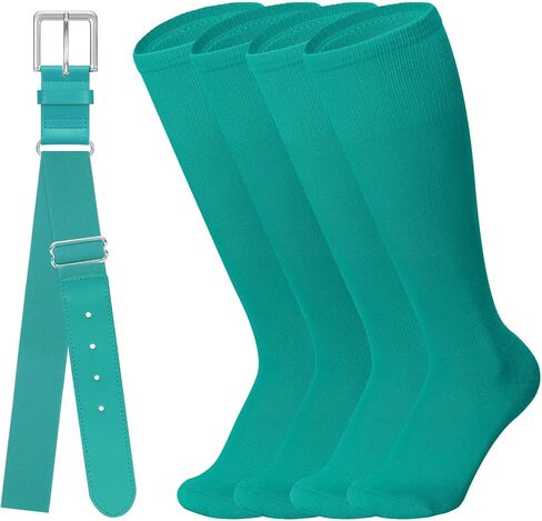 Baseball Softball Belt & Socks Combo Set for Youth and Adult (2 Pairs of Socks & 1 Belt) in Saudi Arabia