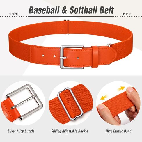 Baseball Socks and Belt Combo Set Youth Boys Softball Football Socks and Elastic Baseball Belts for Kids Adult Girls in Kuwait