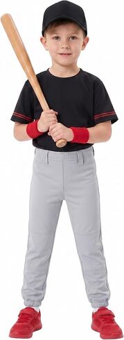 DEVOROPA 2T/3T/4T/5T to Big Kids Youth Boys Softball Pants Baseball Pants Fast Pitch Tee Ball Practice Pants Pockets in Saudi Arabia