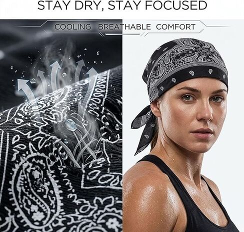 Cooling Skull Cap Helmet Liner, Paisley Cooling Headscarf Cap Set, Elastic Cycling Sports Cap Cooling Headscarf Cap Set,Bandana Beanie Motorcycle Pirate Head Wrap Safety Helmet Liner in Kuwait