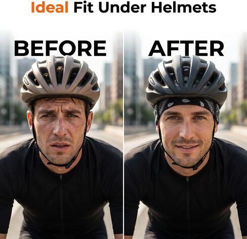 Cooling Head Scarf Set, Cooling Skull Cap Helmet Liner, Elastic Cycling Sports Cap Bandana for Men Women in Saudi Arabia