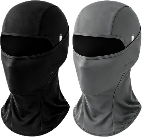 2 Pack UV Balaclava with Glasses Holes, Summer Cooling Ice Silk Breathable Full Face Mask for Motorcycle Cycling in Saudi Arabia