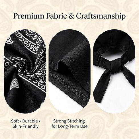 Paisley Cooling Headscarf Cap Set – 5 Pack Breathable Sweat Wicking Durag, Lightweight Stretch Bandana Beanie for Outdoor Cycling, Running, Motorcycle Helmet Liner in Kuwait