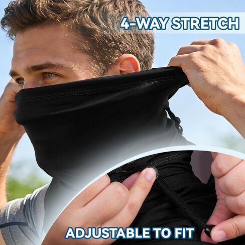 UPF 50+ Breathable Neck Gaiter, Adjustable Quick Dry Neck Gaiters for Men & Women Sun Protection Face Mask for Fishing in Kuwait