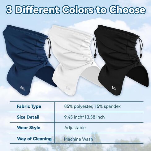 UPF 50+ Breathable Neck Gaiter, Adjustable Quick Dry Neck Gaiters for Men & Women Sun Protection Face Mask for Fishing in Kuwait