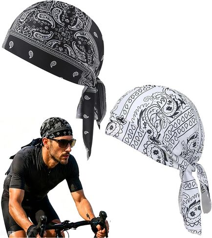 AQWEI Cooling Head Scarf Cap, Paisley Cooling Headscarf Elastic Cycling Sports Moisture Wicking Helmet Liner Durag Bandana in Kuwait