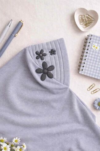 Instant Slip-On Kids Hijab – Premium Jersey Girls Hijab with Floral Design for summer in Kuwait