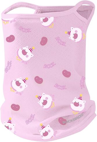ROCKBROS Kids Cooling Neck Gaiter, UPF50+ Face Cover with Ear Loops, Summer Scarf for Boys Girls Age 7-12 in Kuwait