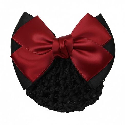 Hair Net with Bow Clip, Polyester Mesh Hair Cover for Daily Wear (1 PC) in Saudi Arabia