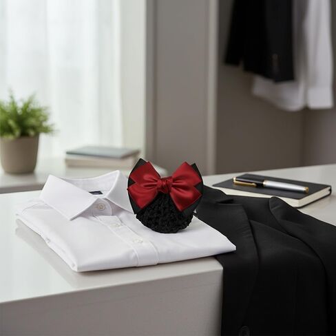 Hair Net with Bow Clip, Polyester Mesh Hair Cover for Daily Wear (1 PC) in Saudi Arabia