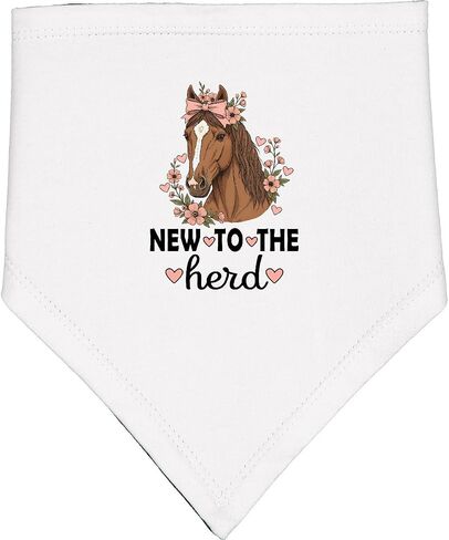 inktastic Girls Horse New To the Herd Baby Bandana Bib in Kuwait