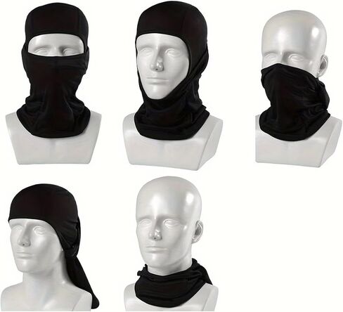 Unisex Breathable Neck Gaiter Balaclava Pullover Sun Protection Lightweight Quick Dry Face Mask for Cycling, Hiking, Outdoor Sports, Random1PC in Kuwait