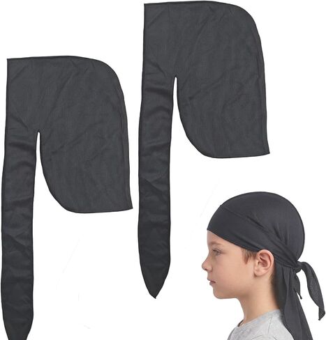 Kids Mesh Durag for Boys & Girls, Breathable Tie-Back Headwrap with Long Tails for Sports, Running, Cycling, and Everyday Wear in Saudi Arabia