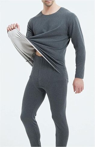 Men's winter thermal underwear men's suit fattened and thickened 7XL skin color in Saudi Arabia
