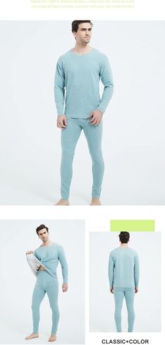 Men's winter thermal underwear men's suit fattened and thickened 7XL skin color in Saudi Arabia