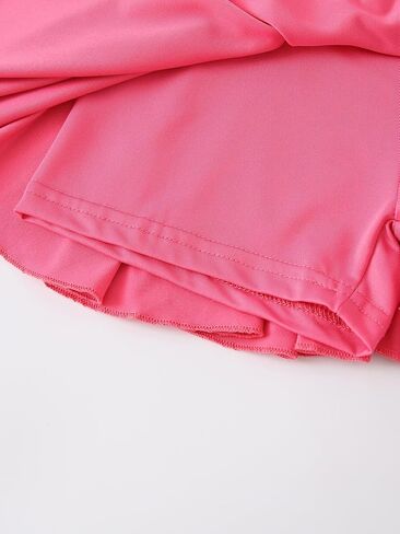 3 Pack Skorts for Girls Asymmetrical Skirt Flowy Skort High Waist A Line Skirt Pleated Ruffle Athletic Skirt in Kuwait