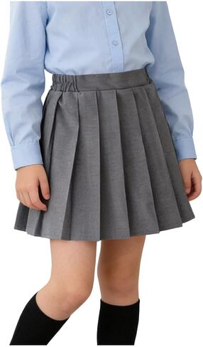 School Uniform Skirts for Girls Adjustable Waist Pleated Skorts Summer Pull-On Athletic Tennis Mini Skirt Dresses in Saudi Arabia