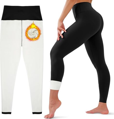 HEGALY Thick Fleece Lined Leggings for Women Tummy Control High Waisted Workout Thermal Warm Soft Yoga Pants for Cold Winter in Saudi Arabia