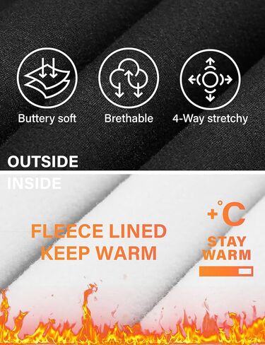 HEGALY Thick Fleece Lined Leggings for Women Tummy Control High Waisted Workout Thermal Warm Soft Yoga Pants for Cold Winter in Saudi Arabia