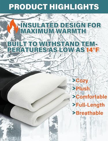 HEGALY Thick Fleece Lined Leggings for Women Tummy Control High Waisted Workout Thermal Warm Soft Yoga Pants for Cold Winter in Saudi Arabia
