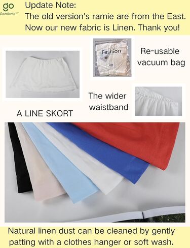 Gozoloma Women's Cotton Linen Skorts Micro Mini Cute Mini Skirt(White-S) in Saudi Arabia