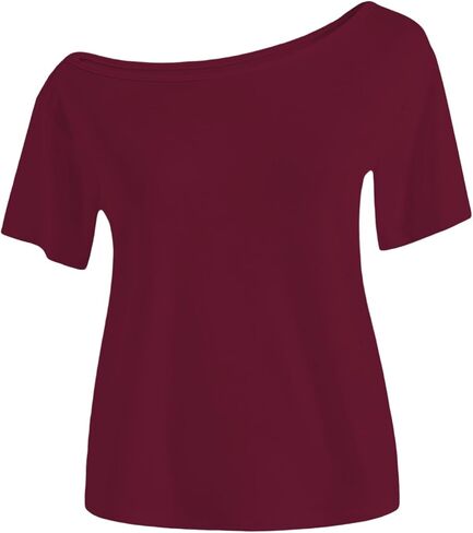 Off Shoulder Shirts for Girls Loose Fit Fashion Y2K Causal Solid Color Shirts Lightweight Pullover 2026 Trendy Shirts in Saudi Arabia