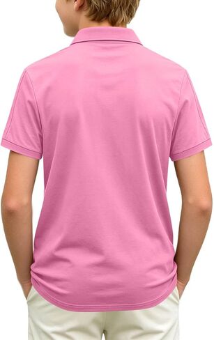 Boys Girls Short Sleeve Polo Shirts Kids School Uniform T-Shirts Summer Casual Tennis Tops with Pocket 2-15 Years in Saudi Arabia
